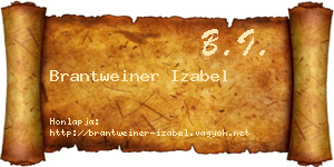 Brantweiner Izabel névjegykártya